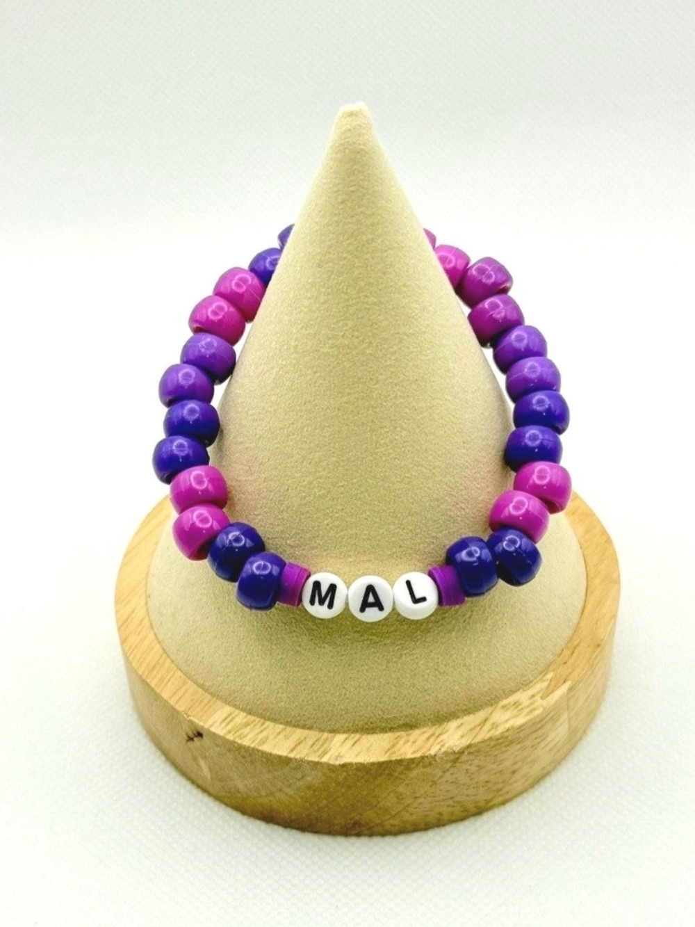 'Mal' Disney Descendants Inspired Handmade Beaded Kandi Clay Bracelet